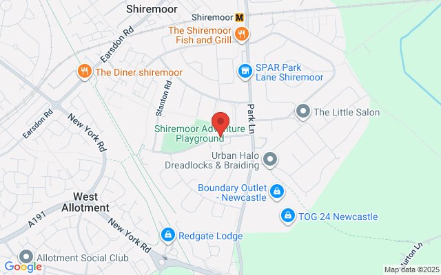 Map of Shiremoor Adventure Playground