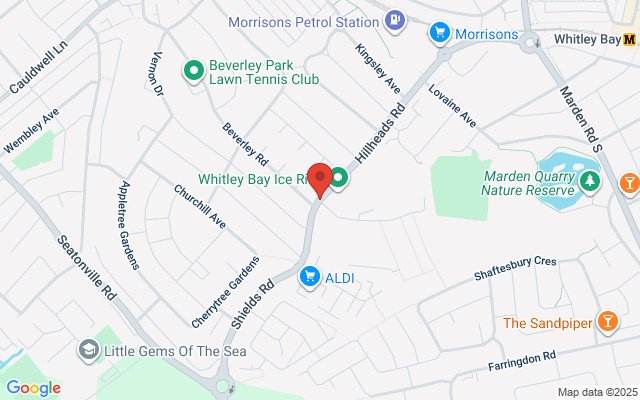 Map of Whitley Bay Ice Rink
