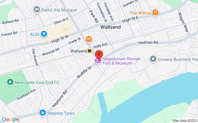 Map of Segedunum Roman Fort, Baths & Museum