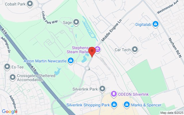 Map of Stephenson Railway Museum