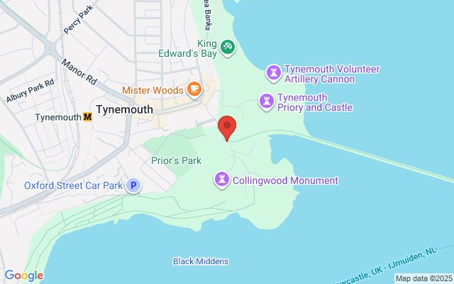 Map of Tynemouth Priory & Castle