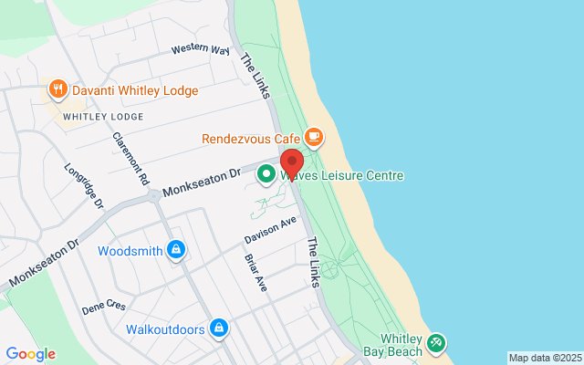 Map of Whitley Bay Beach