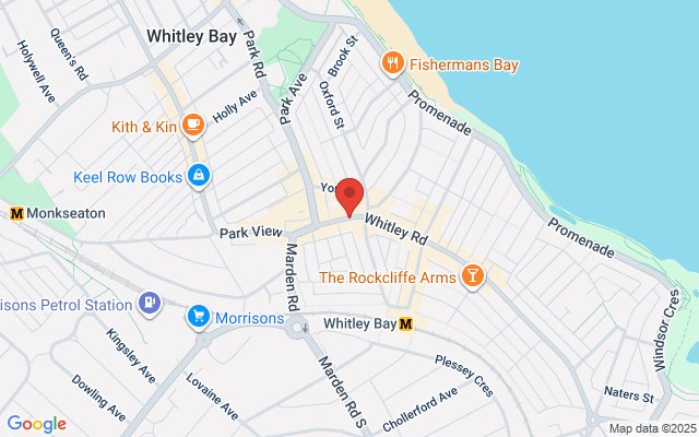 Map of Whitley Bay town centre