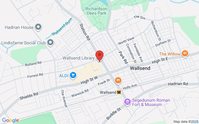 Map of Wallsend Winter Events