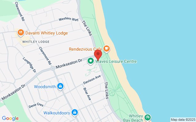 Map of North Tyneside Fireworks Display