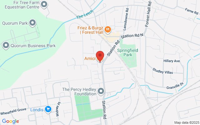 Map of Amici Restaurant