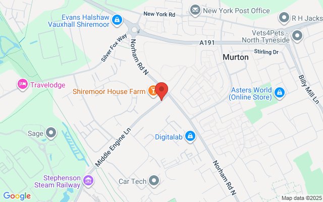 Map of Shiremoor House Farm